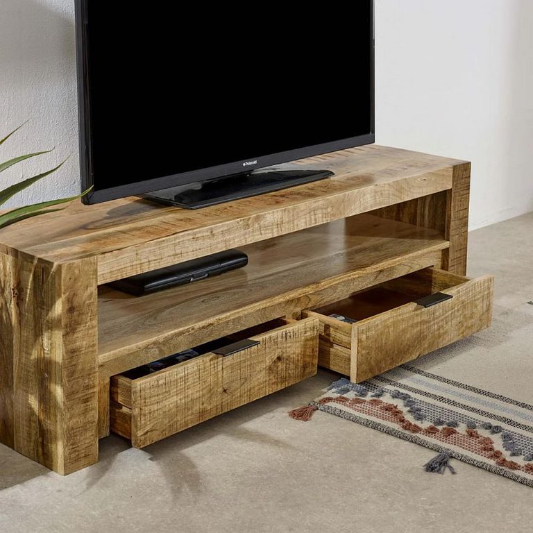 Surrey TV Unit - 130cm - Solid Mango Wood