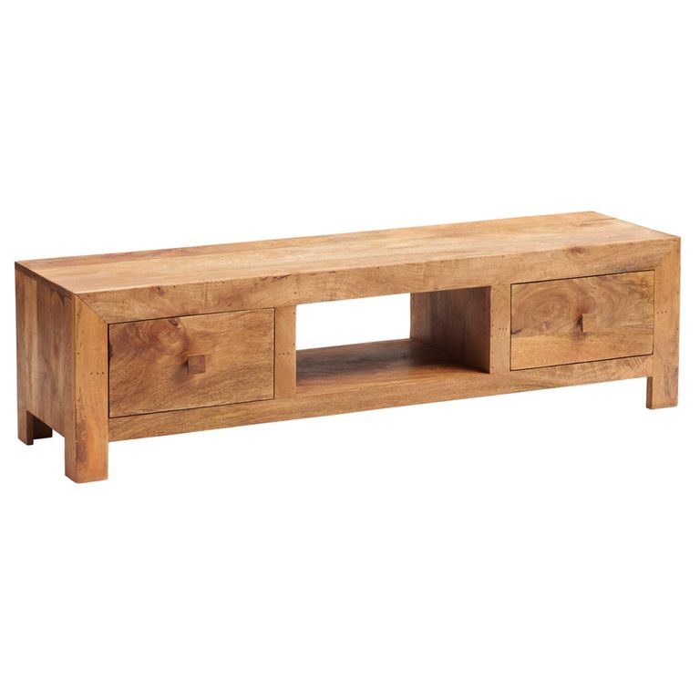 Dakota TV Unit - 145cm - Light Mango Wood