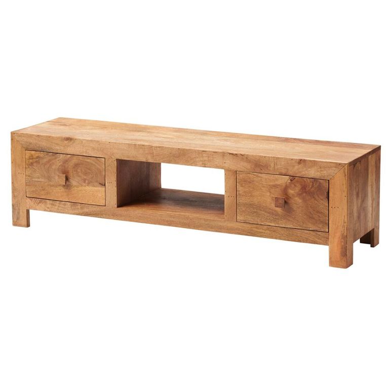 Dakota TV Unit - 145cm - Light Mango Wood