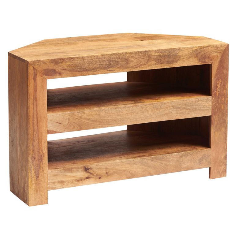 Dakota TV Unit - Corner - 100cm - Light Mango Wood