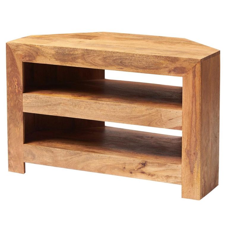 Dakota TV Unit - Corner - 100cm - Light Mango Wood