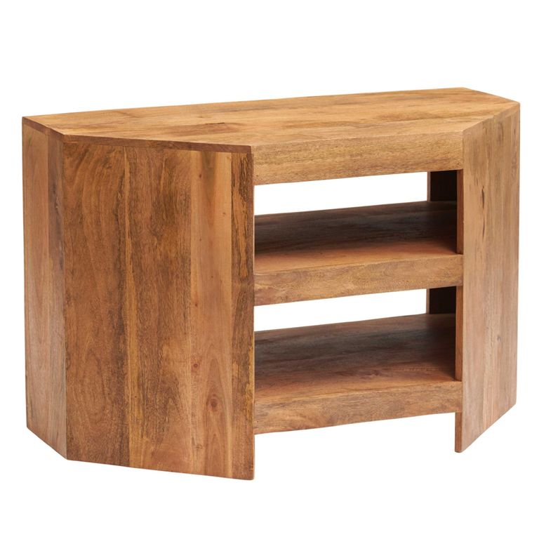 Dakota TV Unit - Corner - 100cm - Light Mango Wood