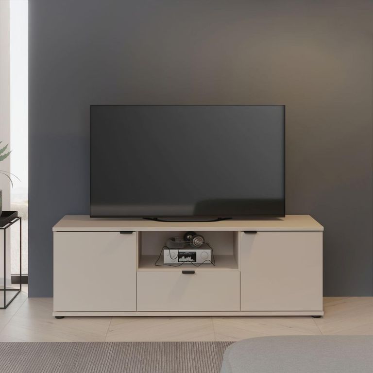 Ganymede TV Unit - 2 Door - 1 Drawer - 129.8cm - Sand