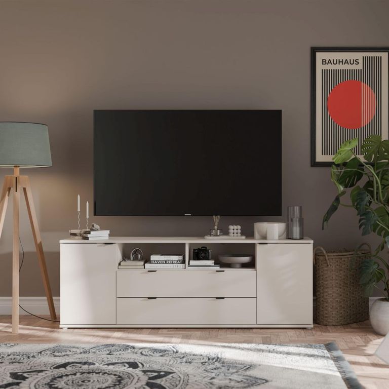 Ganymede TV Unit - 2 Door - 2 Drawer - Wide - 179.5cm - Sand