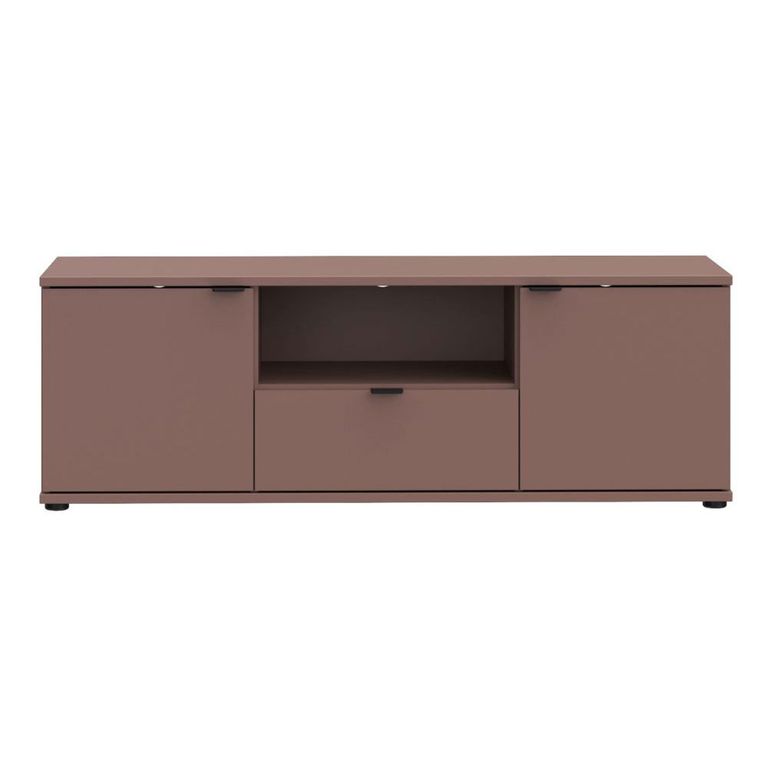 Ganymede TV Unit - 2 Door - 1 Drawer - 129.8cm - Terracotta