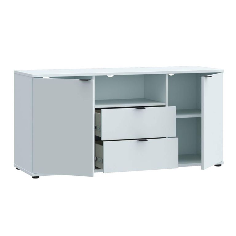 Ganymede TV Unit - 2 Door - 2 Drawer - 129.8cm - Light Grey