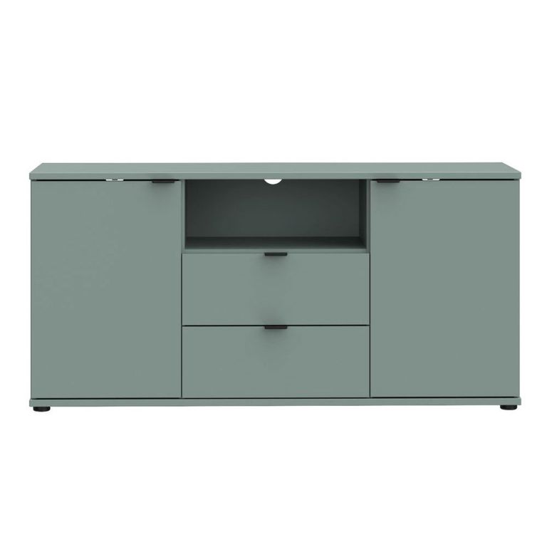 Ganymede TV Unit - 2 Door - 2 Drawer - 129.8cm - Sage Green