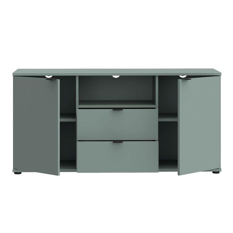 Ganymede TV Unit - 2 Door - 2 Drawer - 129.8cm - Sage Green