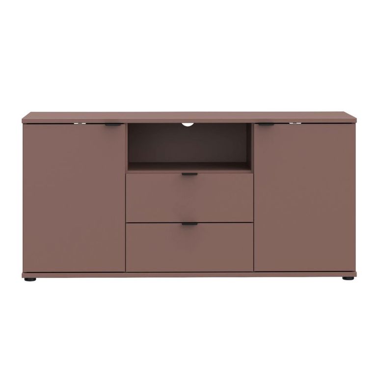 Ganymede TV Unit - 2 Door - 2 Drawer - 129.8cm - Terracotta