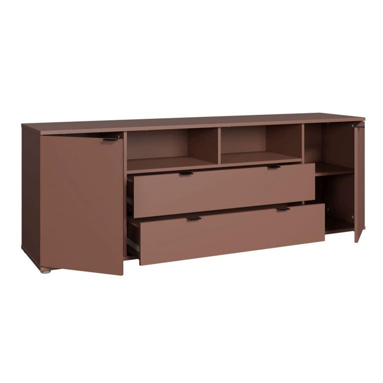 Ganymede TV Unit - 2 Door - 2 Drawer - Wide - 179.5cm - Terracotta
