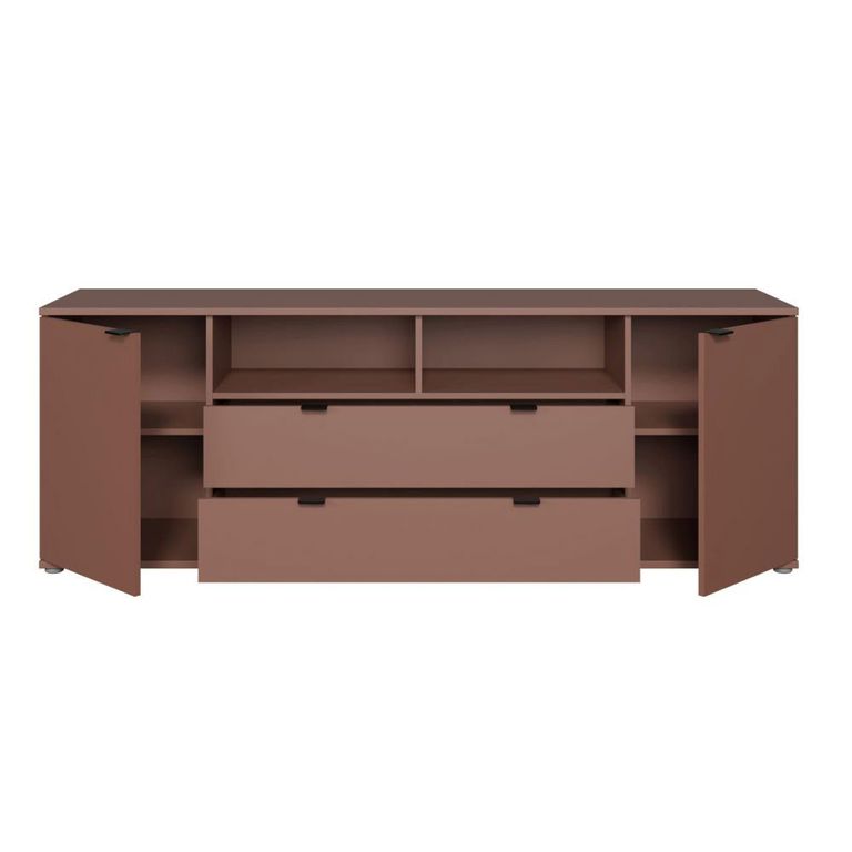 Ganymede TV Unit - 2 Door - 2 Drawer - Wide - 179.5cm - Terracotta