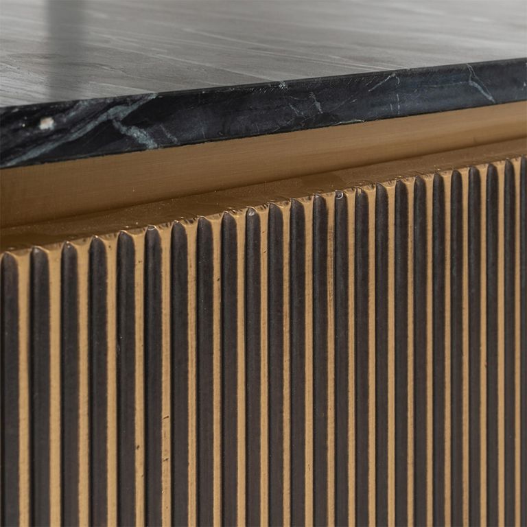 Ironville Brass Ribbed Large TV Unit