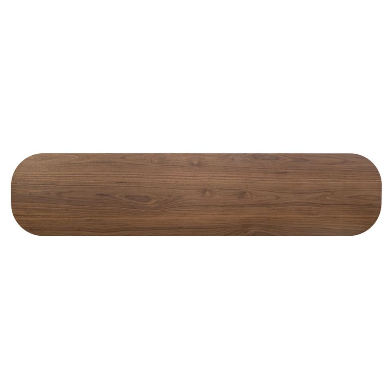 Windsor Curved TV Cabinet - 4 Door - 200cm - Large - Walnut - Wood