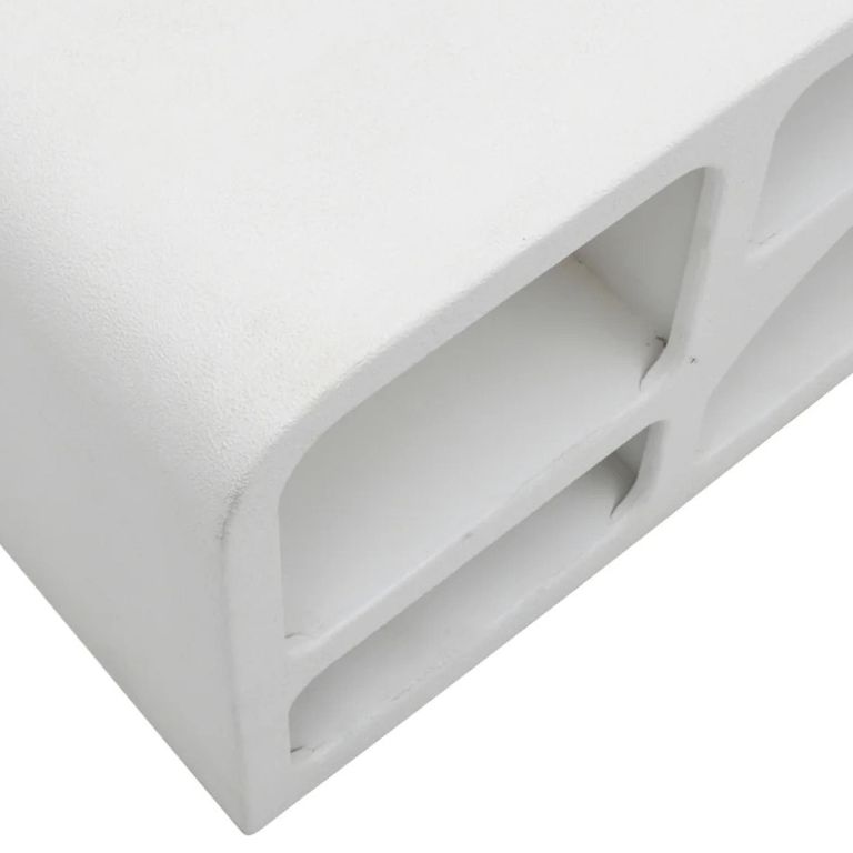 Geo White TV Cabinet - 160cm - Medium - Geometric Design