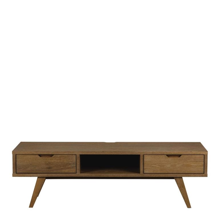 A-Line Smoked Oak 2 Drawer Medium TV Unit