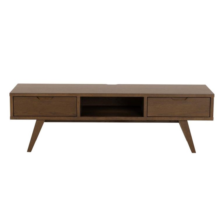 A Line TV Unit - 2 Drawer - Smoked Oak