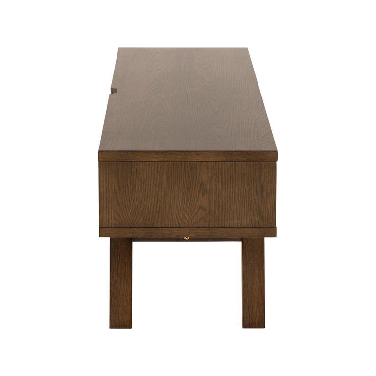 A Line TV Unit - 2 Drawer - Smoked Oak
