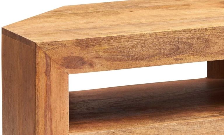 Ajmer Light Mango Wood 100cm Corner TV Unit