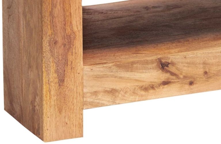 Ajmer Light Mango Wood 100cm Corner TV Unit