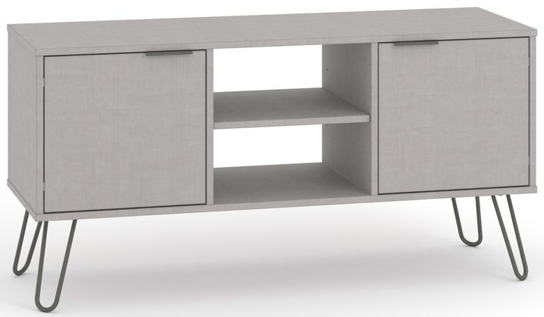 Augusta Grey TV Unit with Hairpin Legs
