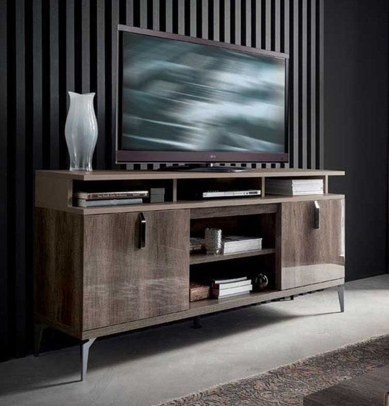 Matera TV Unit - Wood Grain Gloss