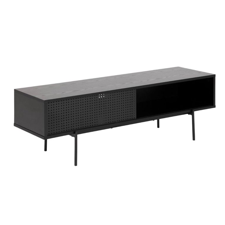 Angus Black Ash TV Unit with 1 Sliding Door