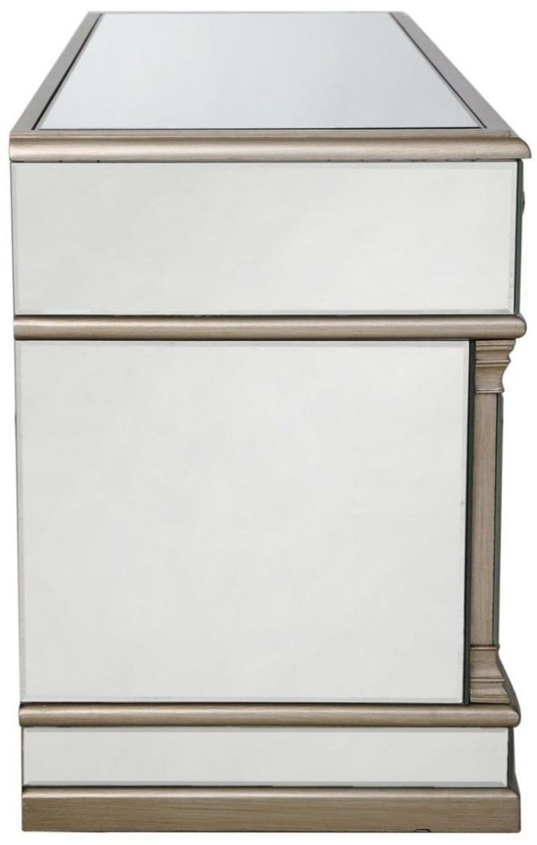 Apollo Storage TV Unit - Champagne Gold Mirrored