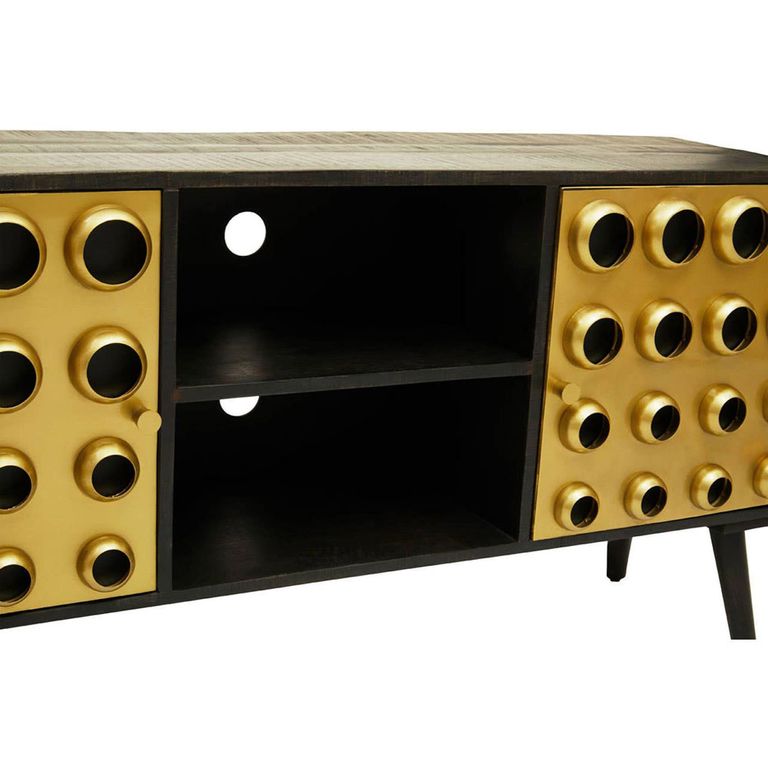 Arti TV Unit - 2 Door - Black - Mango Wood
