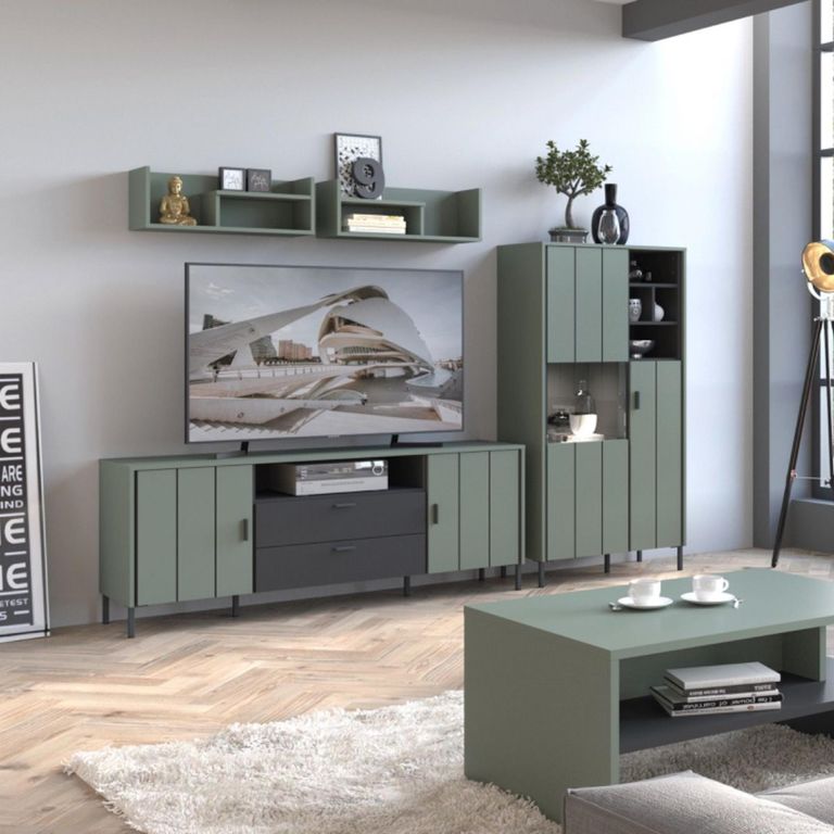 Arundel Green 173cm 2 Drawer Large TV Unit