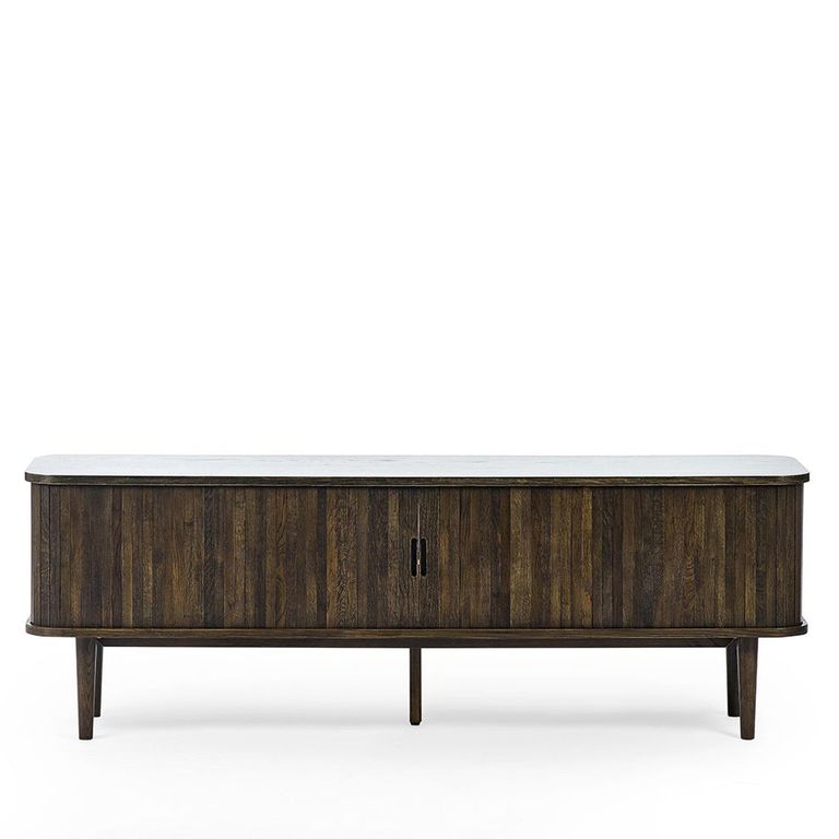 Arya Ribbed Dark Oak TV Unit - 160cm