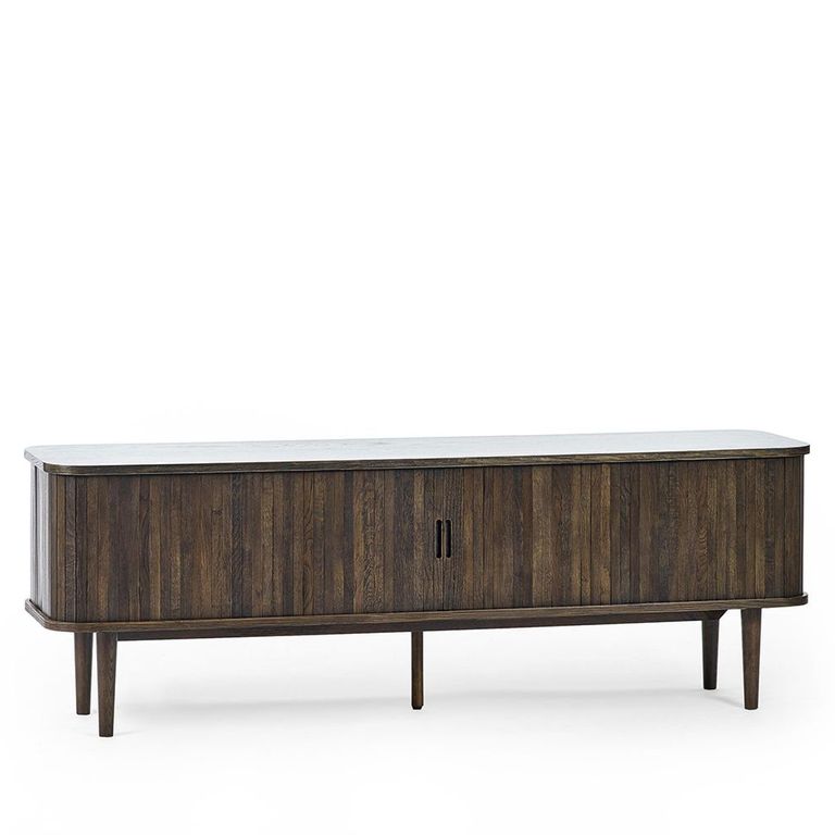 Arya Ribbed Dark Oak TV Unit - 160cm