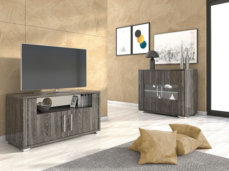 Augusta Grey Oak Effect 105cm TV Unit