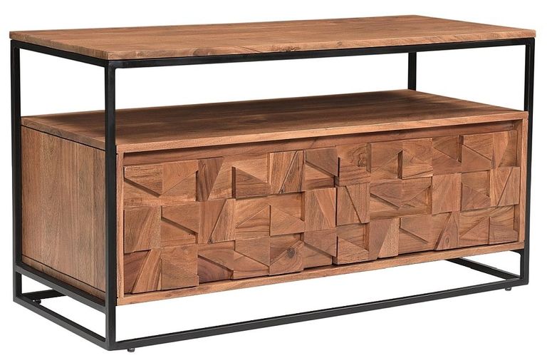 Axis Acacia Wood TV Unit - 103cm - Geometric