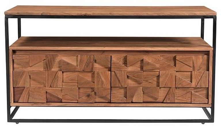 Axis Acacia Wood TV Unit - 103cm - Geometric