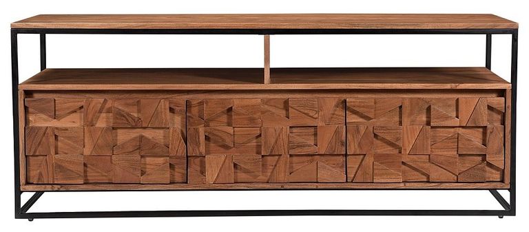 Axis Acacia Wood TV Unit - 142cm - Geometric