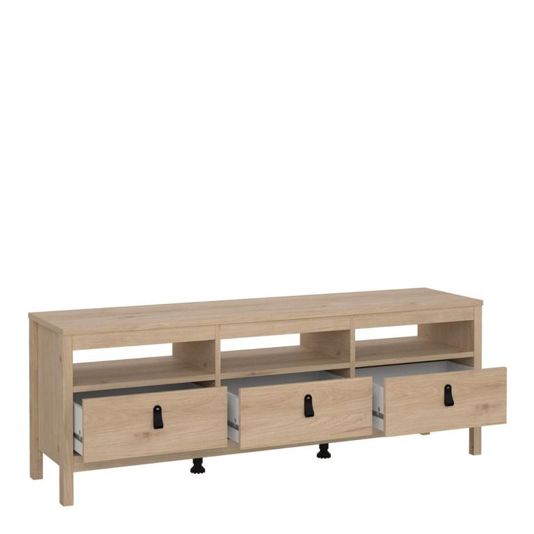 Barcelona Jackson Hickory Oak 3 Drawer TV Unit
