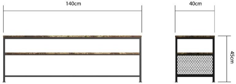 Barren Rustic Oak TV Stand