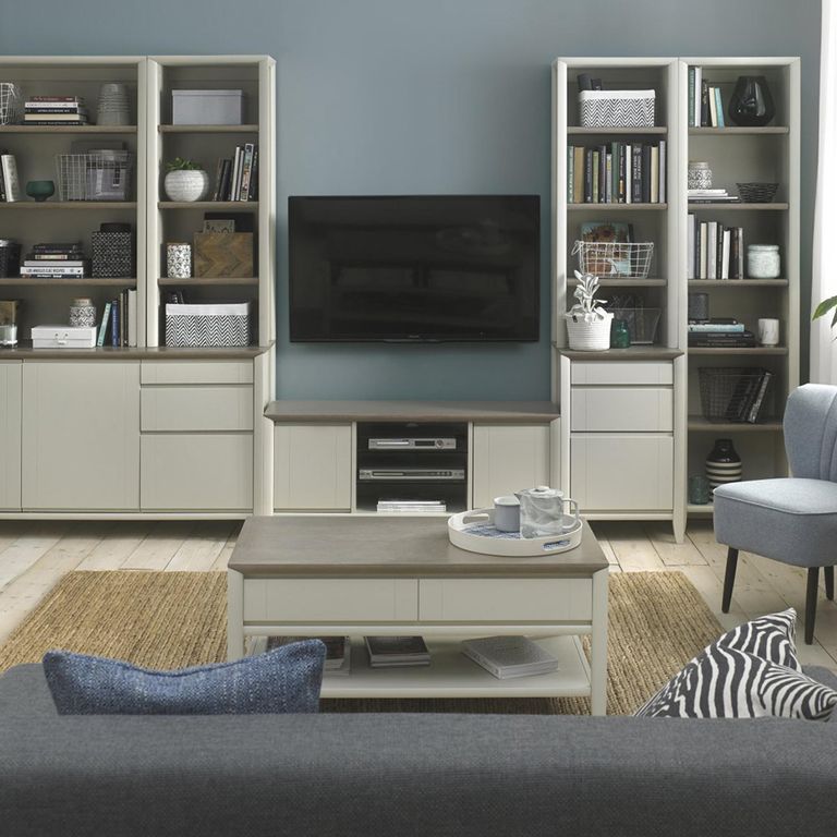 Bergen Grey Washed Oak & Soft Grey Entertainment Unit - 43in