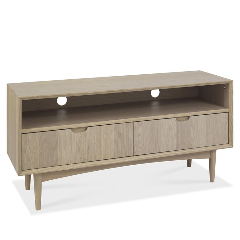Dansk Scandi Oak TV Unit - 2 Drawer