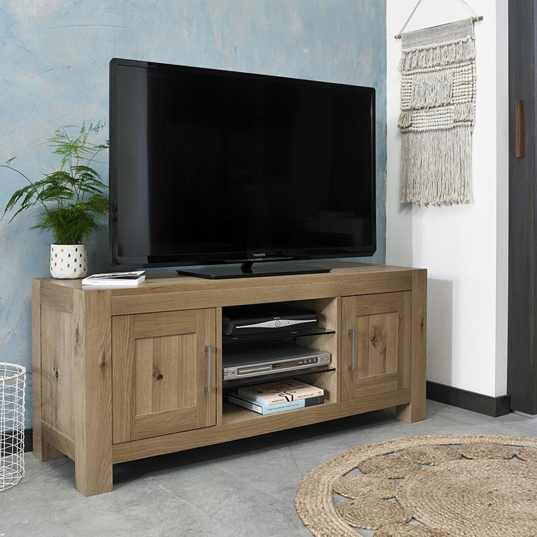 Turin Light Oak Entertainment Unit - Up to 55in