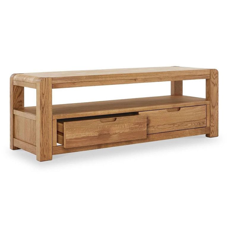 Bergen TV Unit - 2 Drawer - Oak