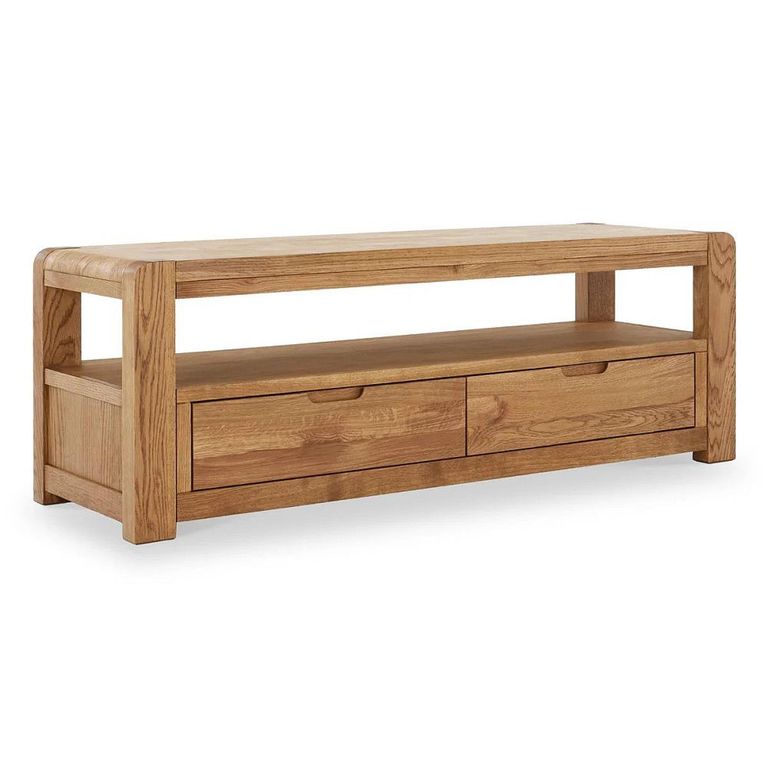 Bergen TV Unit - 2 Drawer - Oak