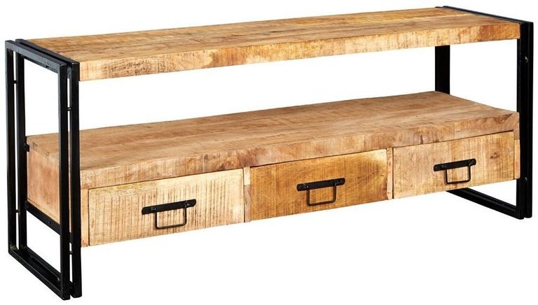 Bhuj Industrial Style Wooden 150cm TV Unit