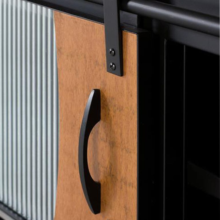 Brescia TV Unit - 1 Door - Mango Wood - Industrial Style