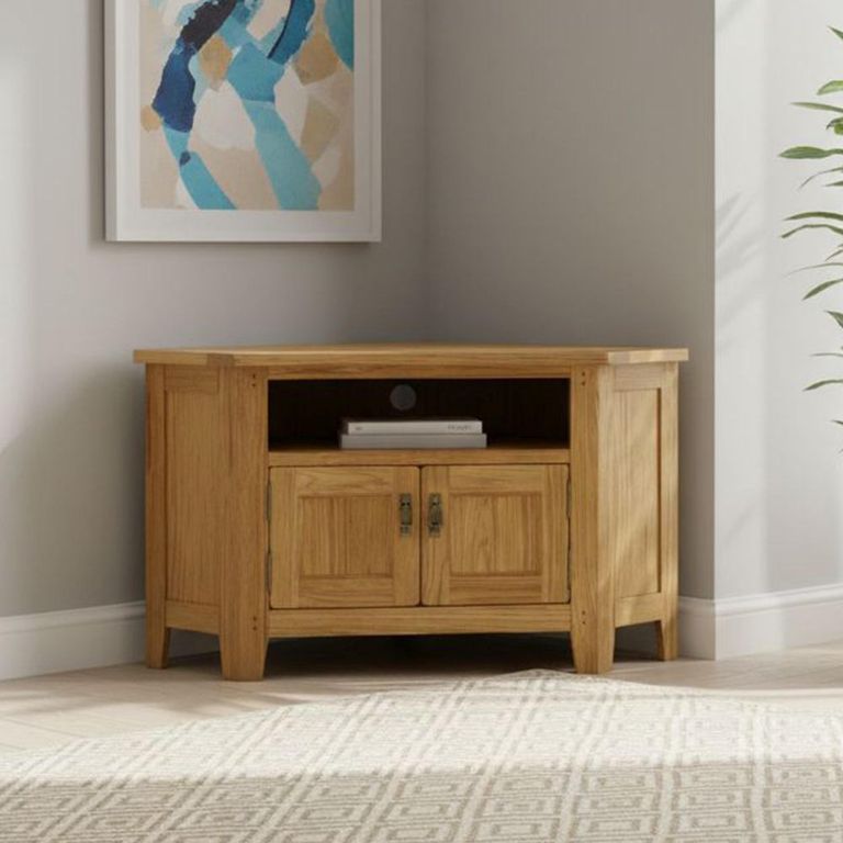 Burford Corner TV Unit - 125cm - Oak