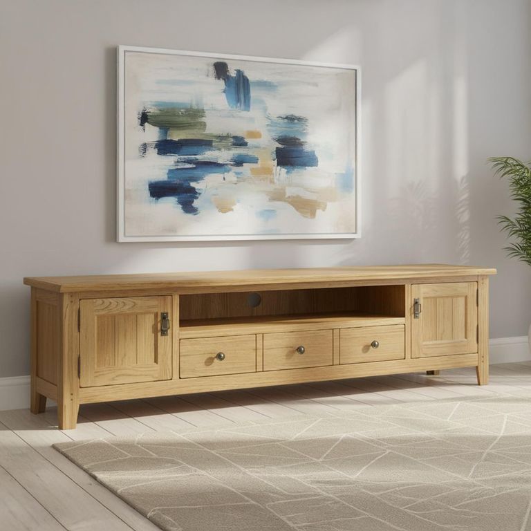 Burford TV Unit - 210cm - Oak