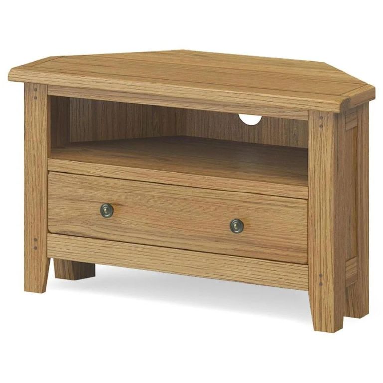 Burford Corner TV Unit - 90cm - Oak