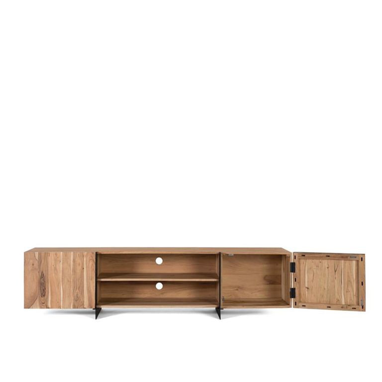 Cacavia Storage Large TV Unit - 2 Door - Natural Acacia Wood
