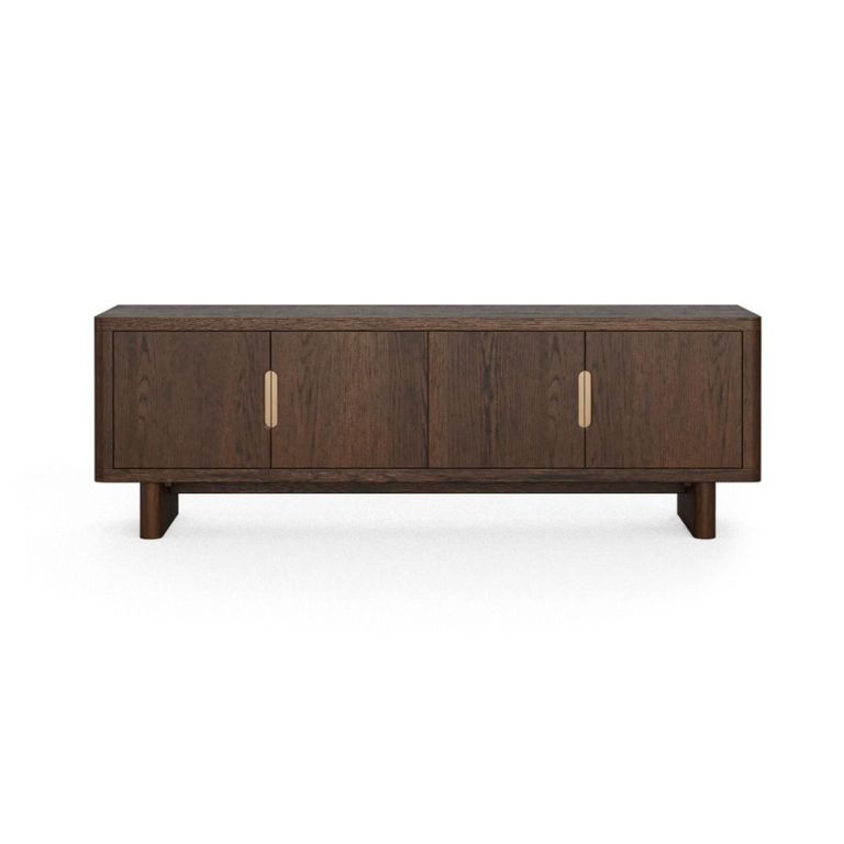 California TV Unit - 4 Door - Dark Oak
