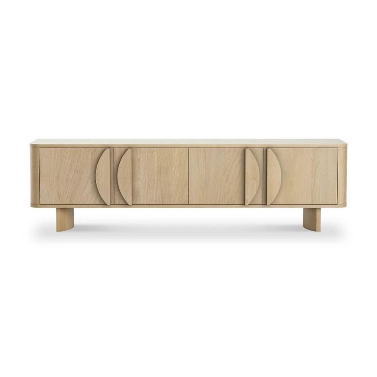 Cara Large TV Unit - 4 Door - Oak